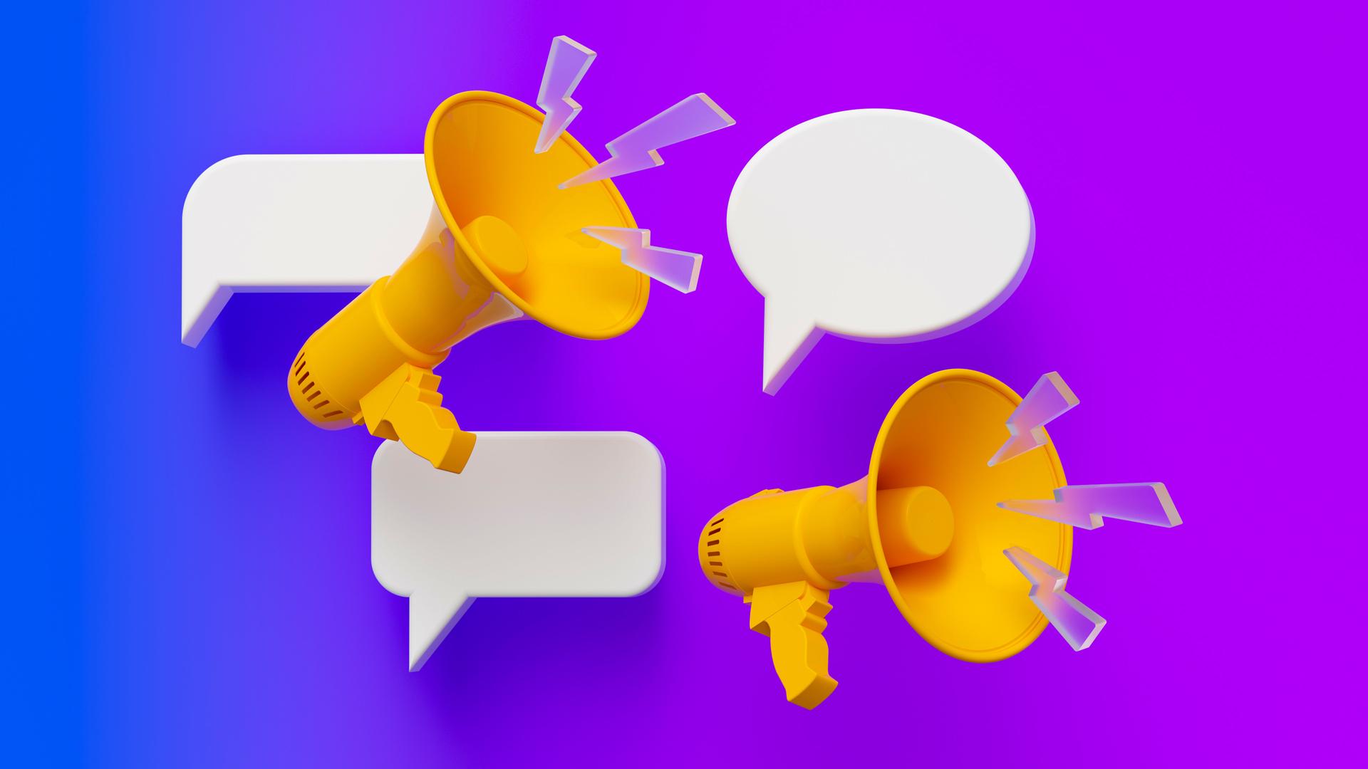 Communication Dialogue Megaphone Icons